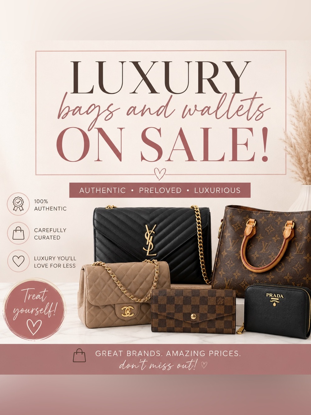 LUXURY BAGS & WALLETS ON SALE! 40%-70% OFF!